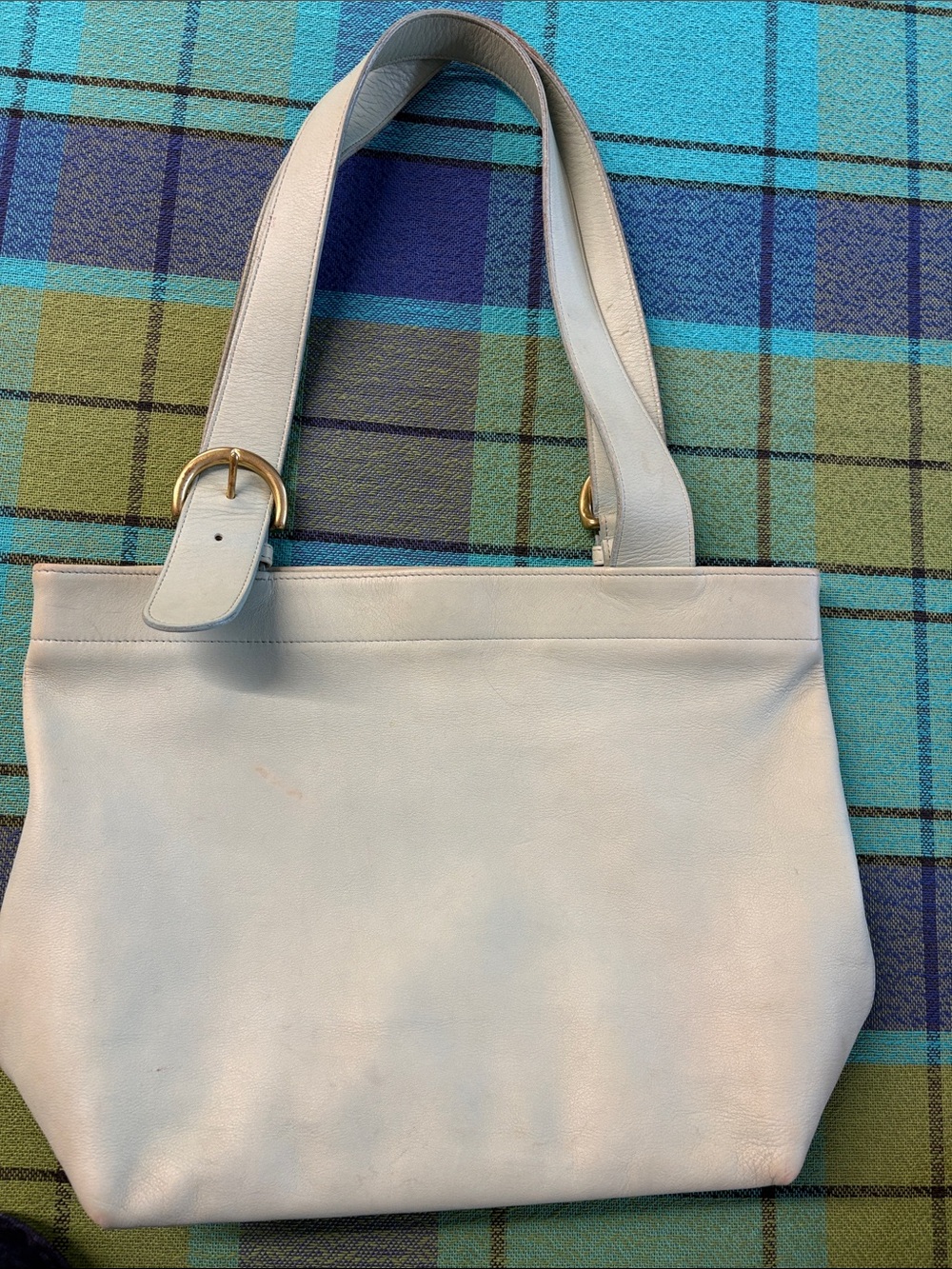 Vintage Coach 4140 light green tote